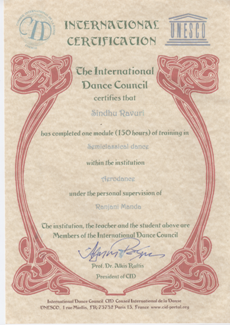UNESCO's International Certification in Dance